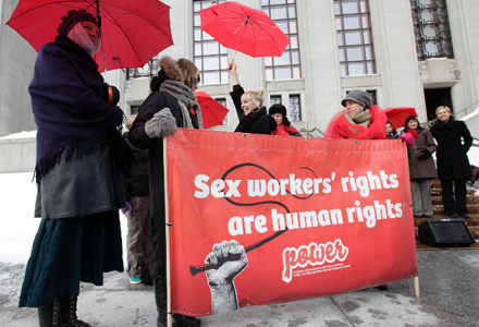 Sex worker rights are human rights, protest